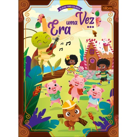 Foto ilustrativa Álbum Colorir Era Uma Vez Aprender, Brincar e Colorir 8 Folhas