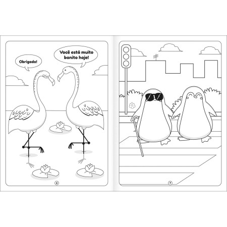 Foto ilustrativa Álbum Colorir Gentileza Aprender, Brincar e Colorir 8 Folhas