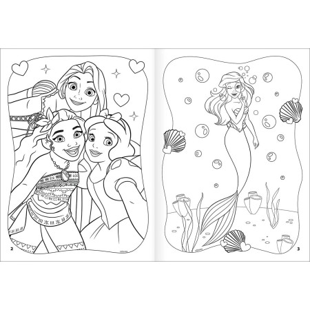 Foto ilustrativa Álbum Colorir Princesas 8 Folhas