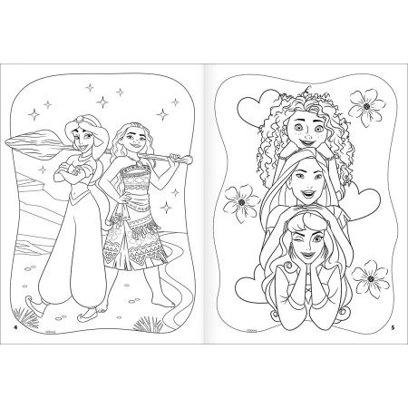 Foto ilustrativa Álbum Colorir Princesas 8 Folhas