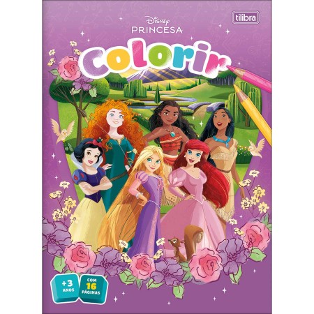 Foto ilustrativa Álbum Colorir Princesas 8 Folhas