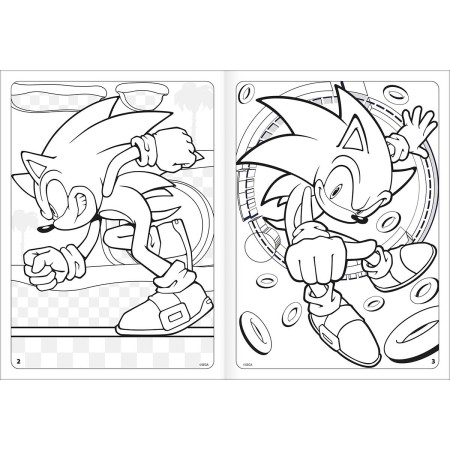 Foto ilustrativa Álbum Colorir Sonic 8 Folhas