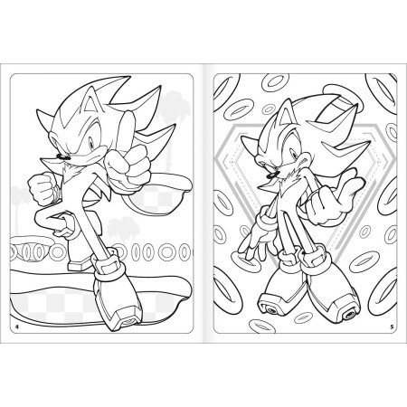 Foto ilustrativa Álbum Colorir Sonic 8 Folhas