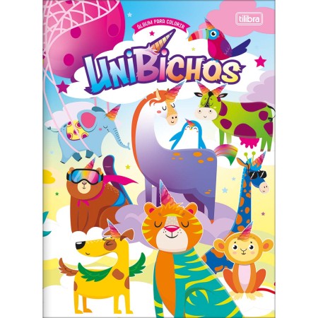 Foto ilustrativa Álbum Colorir Unibichos Aprender, Brincar e Colorir 8 Folhas