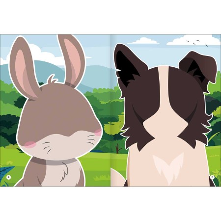 Foto ilustrativa Álbum de Atividades com Adesivos Caras e Bocas Pets 8 Folhas