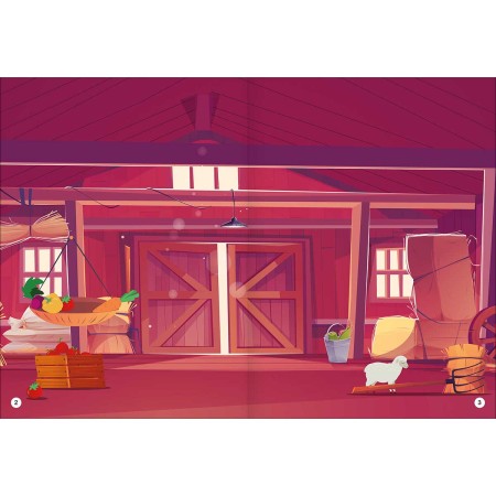 Foto ilustrativa Álbum de Atividades com Adesivos Cenário Mágico Fazenda 8 Folhas