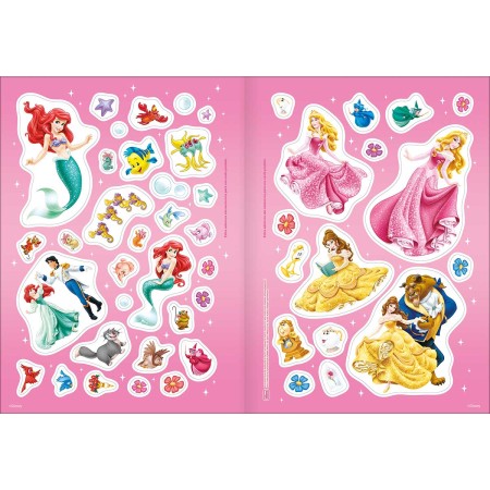 Foto ilustrativa Álbum de Atividades com Adesivos Cenário Mágico Princesas