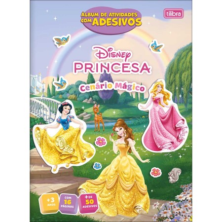 Foto ilustrativa Álbum de Atividades com Adesivos Cenário Mágico Princesas