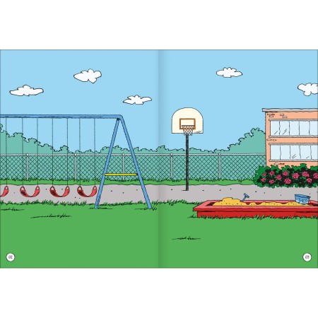 Foto ilustrativa Álbum de Atividades com Adesivos Cenário Mágico Snoopy