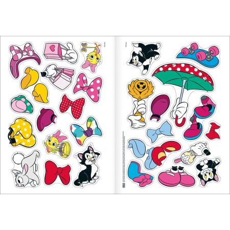 Foto ilustrativa Álbum de Atividades Vestir & Brincar Minnie 8 Folhas