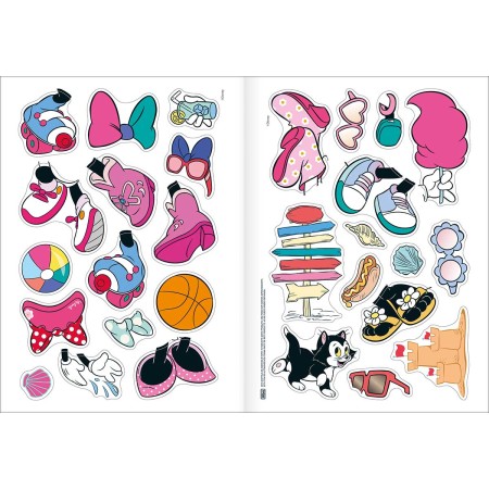 Foto ilustrativa Álbum de Atividades Vestir & Brincar Minnie 8 Folhas