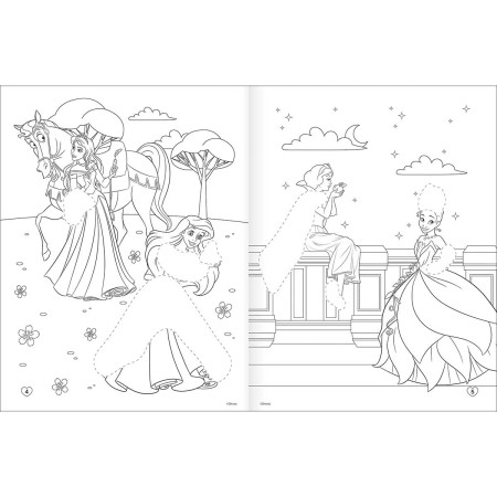 Foto ilustrativa Álbum de Atividades Vestir & Brincar Princesas 8 Folhas