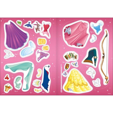 Foto ilustrativa Álbum de Atividades Vestir & Brincar Princesas 8 Folhas