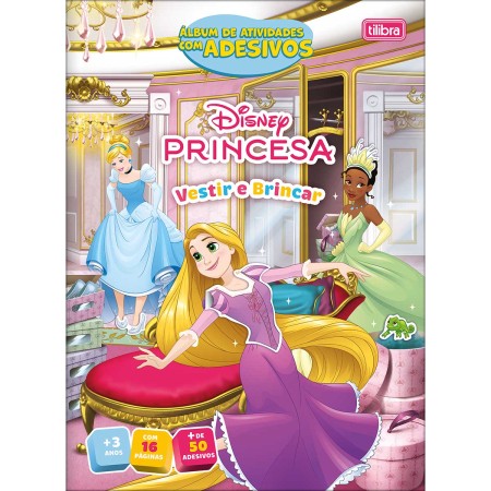 Foto ilustrativa Álbum de Atividades Vestir & Brincar Princesas 8 Folhas