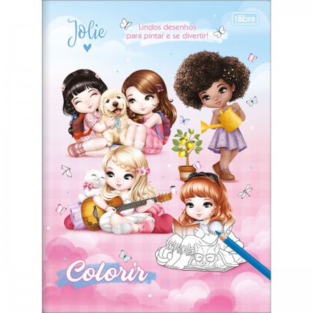 Álbum para Colorir Jolie 8 Folhas - Jolie - Escolar, Aprender e Colorir -  Tilibra