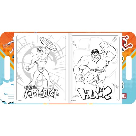 Foto ilustrativa Álbum para Colorir Maleta Avengers 8 folhas