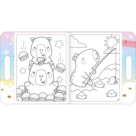 Foto ilustrativa Álbum para Colorir Maleta Capyclub 8 Folhas