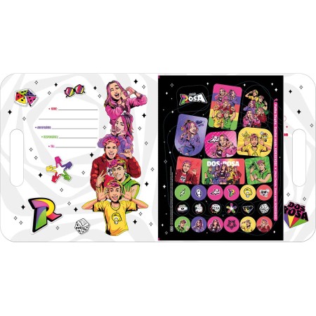 Foto ilustrativa Álbum para Colorir Maleta Dos Rosa 8 Folhas