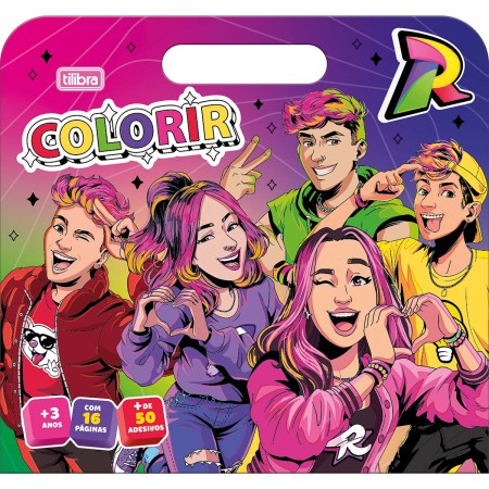 Foto ilustrativa Álbum para Colorir Maleta Dos Rosa 8 Folhas