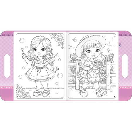 Foto ilustrativa Álbum para Colorir Maleta Jolie 8 Folhas
