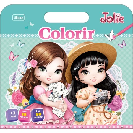 Foto ilustrativa Álbum para Colorir Maleta Jolie 8 Folhas