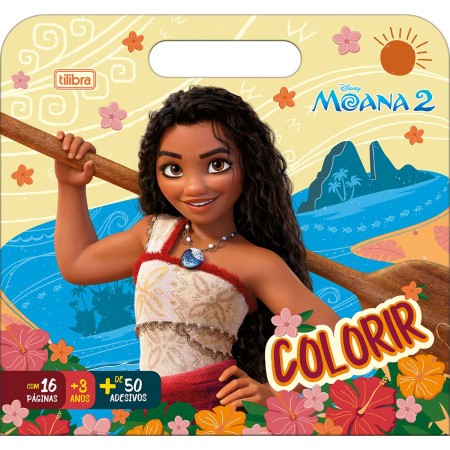 Foto ilustrativa Álbum para Colorir Maleta Moana 8 Folhas