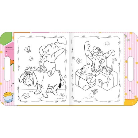 Foto ilustrativa Álbum para Colorir Maleta Pooh 8 Folhas
