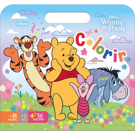 Foto ilustrativa Álbum para Colorir Maleta Pooh 8 Folhas