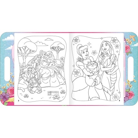 Foto ilustrativa Álbum para Colorir Maleta Princesas 8 Folhas