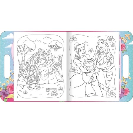 Foto ilustrativa Álbum para Colorir Maleta Princesas 8 Folhas
