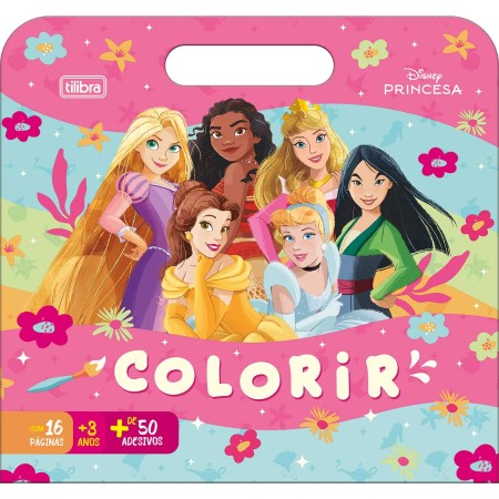Foto ilustrativa Álbum para Colorir Maleta Princesas 8 Folhas