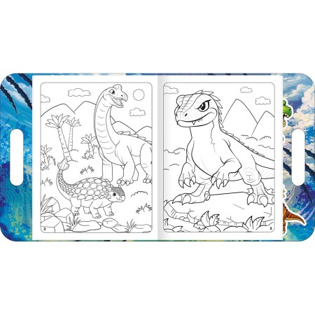 Foto ilustrativa Álbum para Colorir Maleta Raptor 8 Folhas