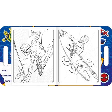 Foto ilustrativa Álbum para Colorir Maleta Spider-Man 8 Folhas