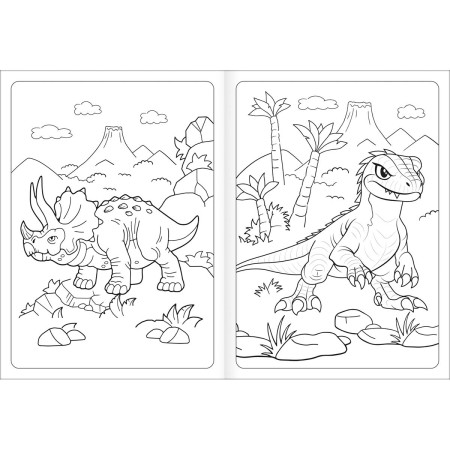 Foto ilustrativa Álbum para Colorir Raptor 8 Folhas