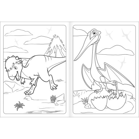 Foto ilustrativa Álbum para Colorir Raptor 8 Folhas