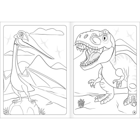 Foto ilustrativa Álbum para Colorir Raptor 8 Folhas