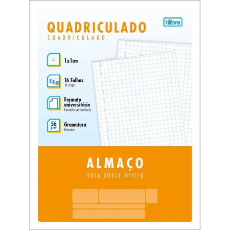 Foto ilustrativa Almaço Quadriculado 1x1cm 16 Folhas