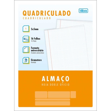 Foto ilustrativa Almaço Quadriculado 5x5mm 16 Folhas