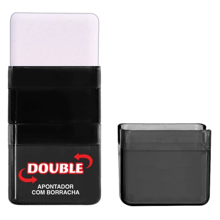 Foto ilustrativa Apontador 1 Furo com Depósito e Borracha Double