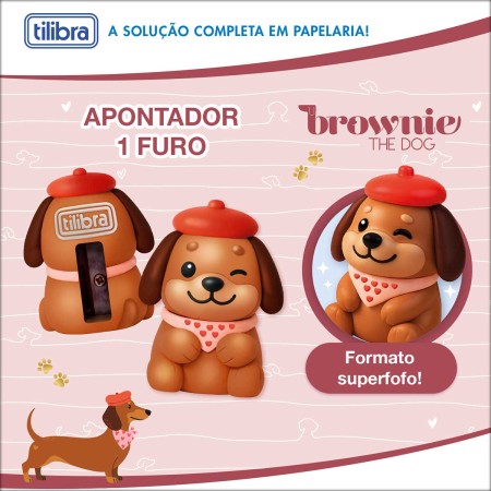 Foto ilustrativa Apontador 1 Furo Sem Depósito Brownie The Dog