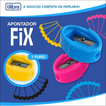 Foto ilustrativa Apontador 1 Furo sem Depósito Fix - Sortido