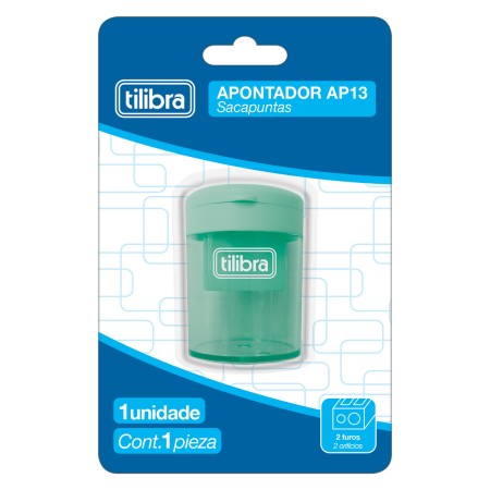 Foto ilustrativa Apontador 2 Furos com Depósito AP13 Blister - Sortido