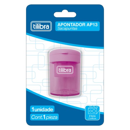 Foto ilustrativa Apontador 2 Furos com Depósito AP13 Blister - Sortido