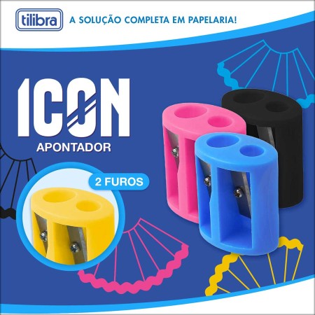 Foto ilustrativa Apontador 2 furos sem depósito Icon - sortido