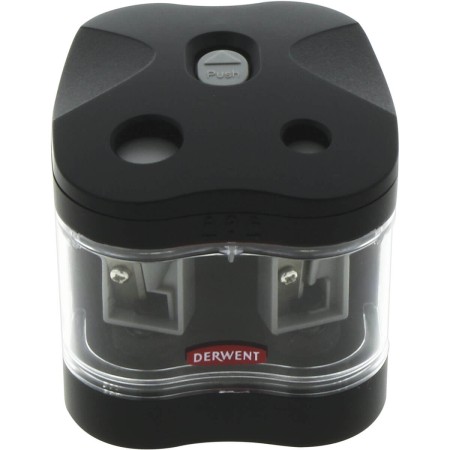 Foto ilustrativa Apontador a Pilha 2 Furos com Depósito