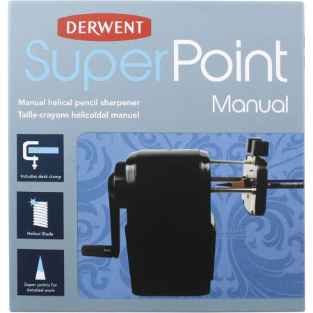 Foto ilustrativa Apontador de Mesa Manual com Manivela 1 Furo com Depósito Super Point Grande Derwent