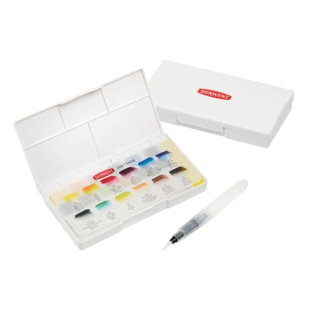 Foto ilustrativa Aquarela em Pastilha Inktense Estojo 12 Cores