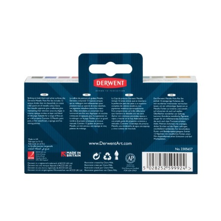 Foto ilustrativa Aquarela em Pastilha Metallic Estojo 12 Cores