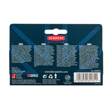 Foto ilustrativa Aquarela em Pastilha Tinted Charcoal Estojo 12 Cores