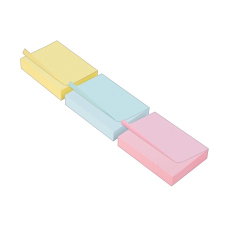 Foto ilustrativa Bloco Adesivo Tili Notes 38x51mm 300 Folhas 3 Cores